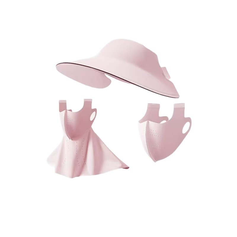 Gorro/máscara/protector de cuello desmontable (rosa)