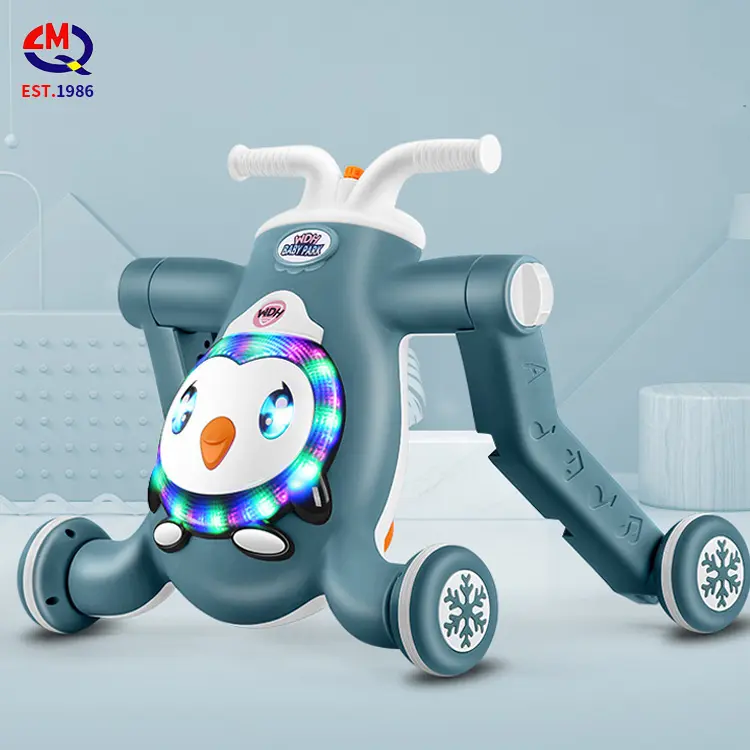 Penguin Education 3 In 1 Handheld Baby Walker Toys Twist Car Scooter Multifunction Baby Walker With Music And Light
