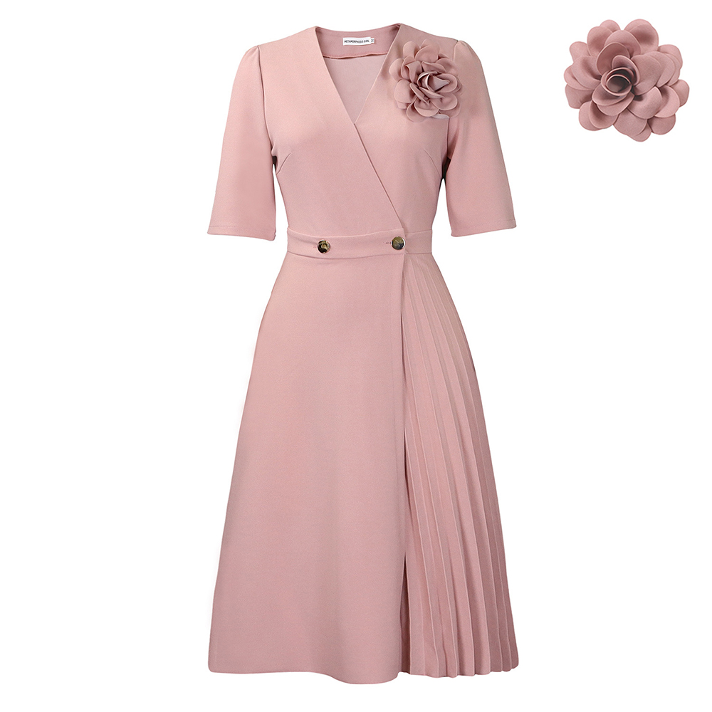 Rose + fleur de poitrine