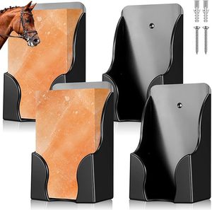 4lb Mineral tuz blok tutucu küçük Metal yalamak tuz blok Whitetail geyik durak duvar Derby gün at için besleme malzemeleri standı
