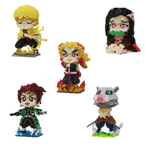 New Style Anime Demon Slayer Tanjirou Nezuko Character Model Educational <strong>Toys</strong> Assembled Building Blocks - Product Image 6