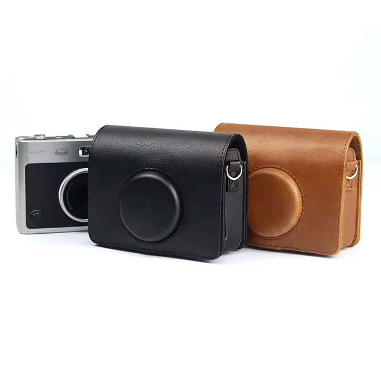 Tas Kamera Antik untuk Fujifilm Instax Mini Evo, Tas Bahu PU Retro Casing Pelindung untuk Instax Mini Evo