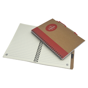 Promotional Advertising Gifts Custom Kraft Spiral <strong>Notebook</strong> Kraft <strong>Notebook</strong> <strong>With</strong> Pen Kraft <strong>Notebooks</strong> Giveaway Logo