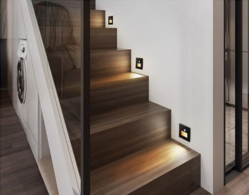 Veilleuse LED 86 type intégré lampadaire de détection de lumière LED lampe d'escalier étape lumière étape lampe pour la nuit répertoire d'usine
