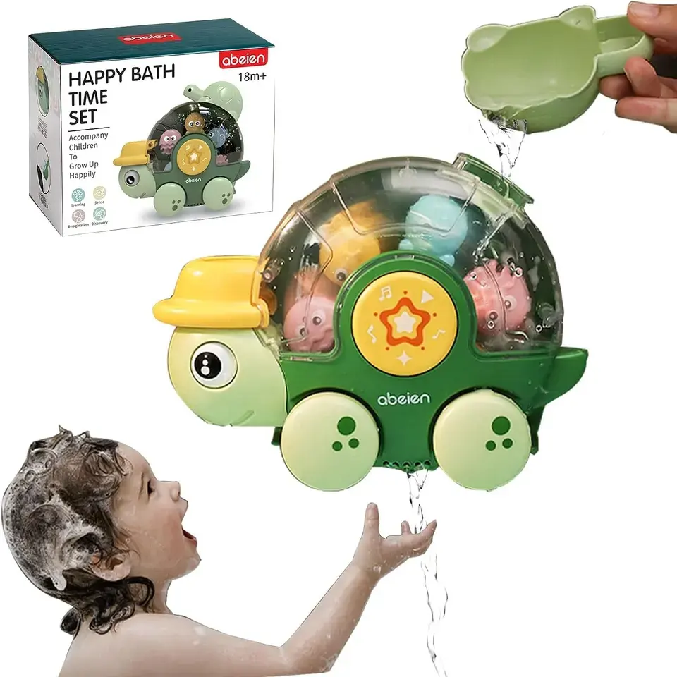 Semprotan air mandi bayi 2 in 1, mainan semprotan air dengan air hisap untuk balita