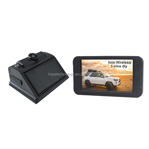Melhor Venda Solar Battery Powered Gesto Swipe Controle Digit Sem Fio 5 polegada Monitor Car Invertendo Aid