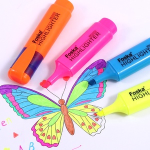Foska Quick-drying Ink Marker Pens 6 Assorted Pastel Colors <strong>Chisel</strong> <strong>Tip</strong> Marker Pen With Two Line Widths 1mm or 5mm - Product Image 4