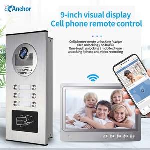 Sistema de timbre de videoportero Wifi de 9 pulgadas personalizado de alta calidad con monitor interior y control remoto de teléfono móvil - Product Image 5