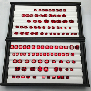 Laboratorio fatto piccione rosso sangue rubino rotondo pera ovale 8 forme corindone gemma laboratorio pietra rubino coltivata per la creazione di gioielli - Product Image 3