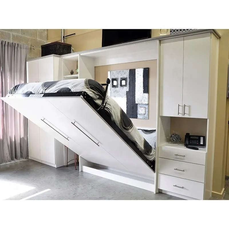 الفضاء توفير الأثاث المنزلي الحديثة تصميم جدار السرير 20WB01 7 سرير قابل للطي سرير ميرفي