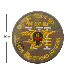 Wholesale Tactical Morale Patches SEAL NST BRAVO Skull Shield Embroidered Cloth Badges <strong>Punisher</strong> Armband with Hook Loop Backing - Product Image 3