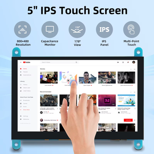Pantalla táctil de Raspberry Pi de 5 pulgadas, pantalla TFT LCD de 800x480, HDMI para Raspberry Pi 4B 3B 2B Banana Pi