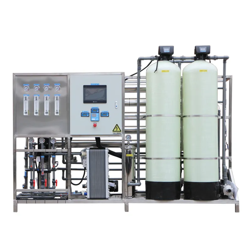 1000lph Industrial RO Máquina Purificador de agua Sistema de desalinización con filtro de sistema de ósmosis inversa