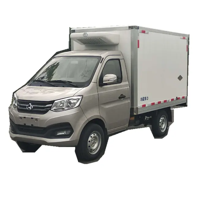 Camioneta refrigeradora con Base de rueda Euro VI Mini Changan, 2,7 m, camión de camioneta a bajo precio/4x2 de gasolina, camiones de refrigeración pequeños, fabricantes a la venta