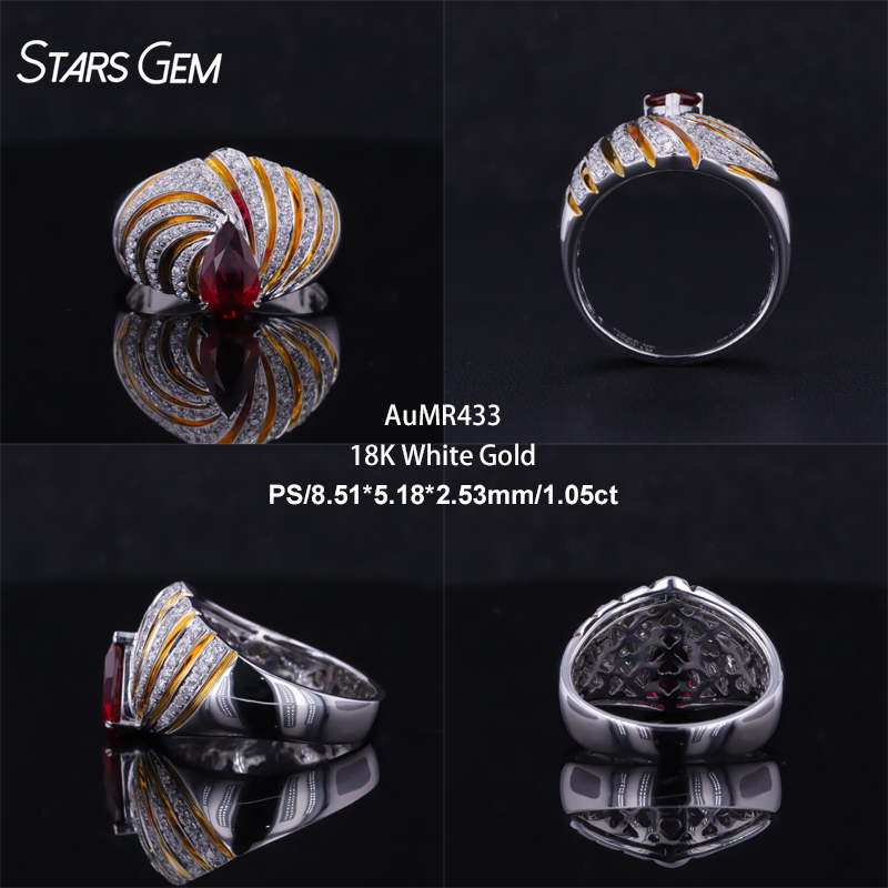 18K White Gold-AuMR433-HK15#/US6.75#