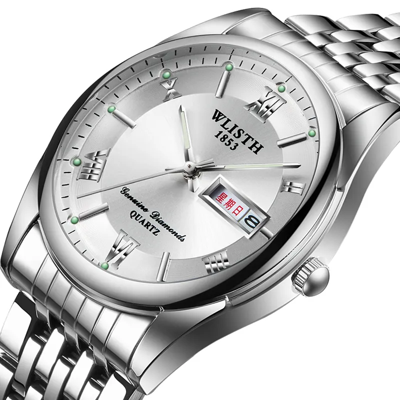 WLISTH S501 orologio a catena per uomo all'ingrosso classico business luminoso impermeabile montre orologi da polso da uomo