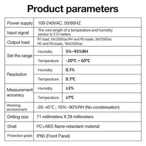 卸売高精度温度と湿度温度と湿度コントローラ広く使用されています - Product Image 3