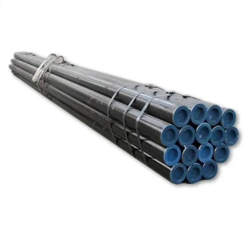 ASTM A106b A53b Q345b Sch40 tubo de aço sem emenda para entrega de líquidos tubo de aço carbono com pintura preta de 6m de comprimento