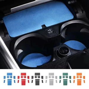 BMW için G20 G22 4 serisi 2020-2022 Alcantara bardak tutucu Mat kaymaz Coaster araba saklama kutusu paneli trim krom çerçeve aksesuarları - Product Image 2