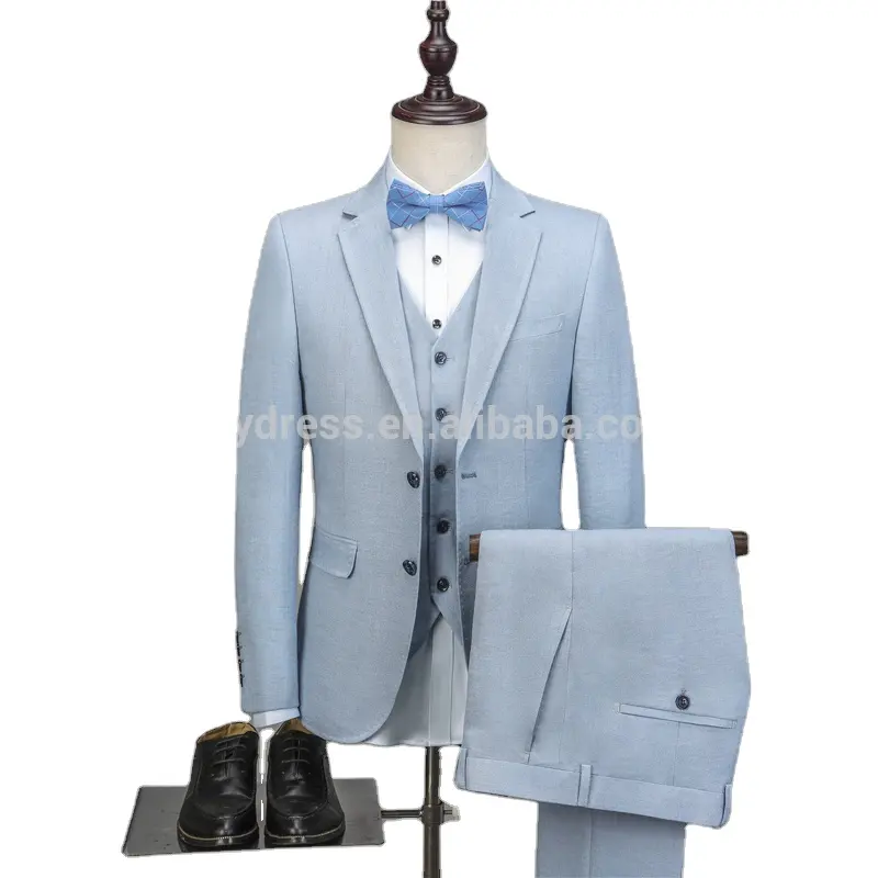 NA45-trajes informales ajustados de lino liso para hombre, trajes de alta calidad con pantalones y chalecos, talla grande, hechos a medida, novedad