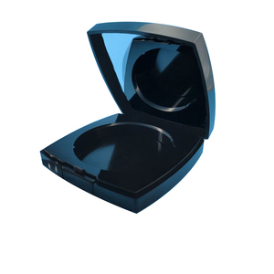 Luxury Black Double Layer <strong>Compact</strong> Pressed Plastic Box Square Shape Empty <strong>Compact</strong> Case with Mirror OEM&amp;ODM Product Genre - Product Image 1