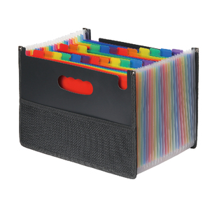 Переносной органайзер для документов с 24 карманами, А4/письмо, аккордеон, портативные папки для счетов/чеков, A-Z алфавитные вкладки, Сетчатая Сумка для хранения - Product Image 3