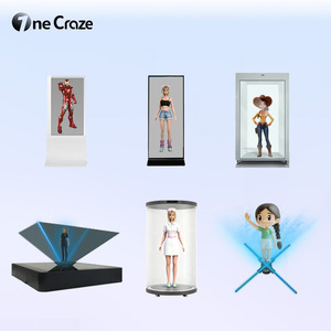 75-inch ai Holographic Pod cabin ảo chào đón người đàn ông màn hình trong suốt tương tác ai <span class=keywords><strong>3D</strong></span> ba chiều kỹ thuật số con người biển hiệu - Product Image 4