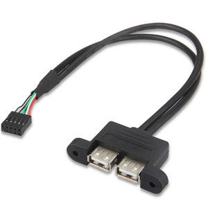 9-pin dişi kablo anakart için çift usb 2.0 a dişi, 0.3m, 0.5m bilgisayar anakartı - Product Image 2