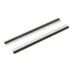10 pz 40 Pin 1x40 a fila singola 2.54 maschio pinna fragile striscia connettore per Arduino nero - Product Image 2