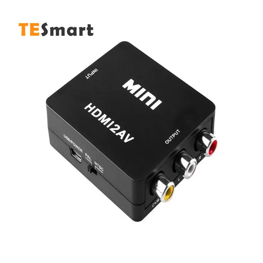 Mini di Alta qualità in un Video e Audio 5.1 hd 1080p con il Cavo Convertire AV Composito cvbs 2 3 Adattatore hdmi2av hdmi a rca convertitore