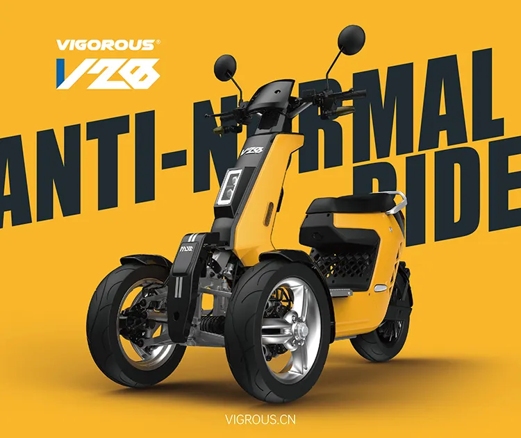 V28 2000W 72V Three Wheel Electric Motorcycle with 30Ah Lithium Battery Electric Sport Trike