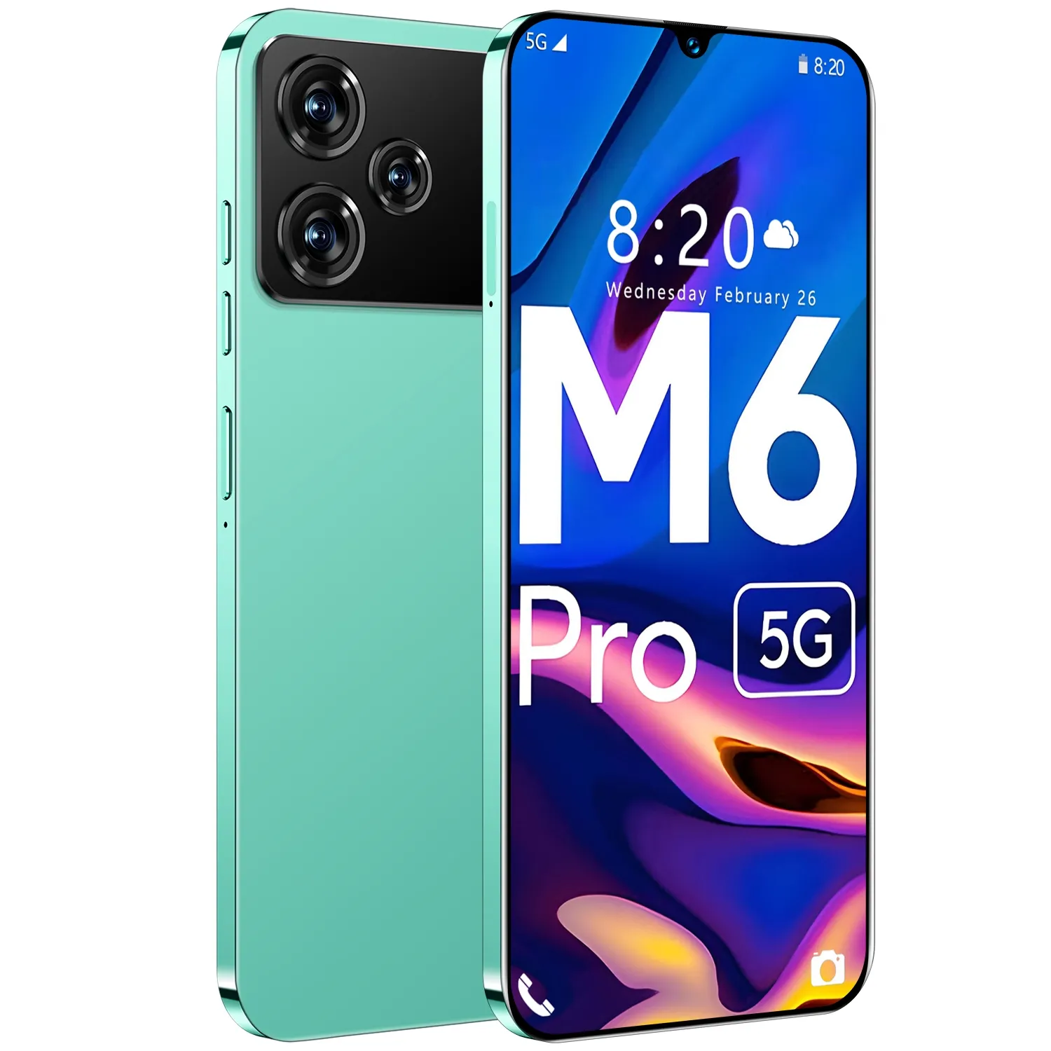 Teléfono móvil de moda 2023 Teléfono de marca personalizada OEM M6 pro 16 + 512GB teléfono móvil 5G Android 11 3G y 4G Smartphone