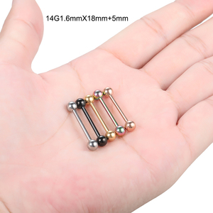 Lingchee temel titanyum dahili dişli dil halkası insan vücudu Piercing takı dudak kulak köprüsü dil tırnak baharatlı kız - Product Image 2
