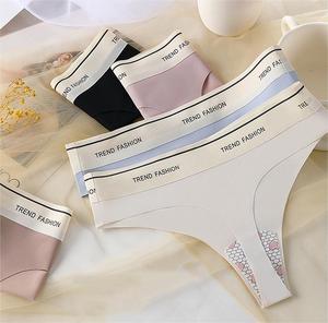 FINETOO Seamless G-String for Women Breathable Panties Ladies Summer Girls Comfortable Sexy Bikini 2023 New Fashion