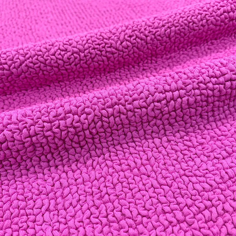 Hot Selling Custom ized Farbe Gute Stretch Seer sucker Crinkle Stoff für Bade bekleidung