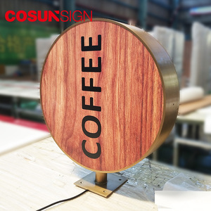 Cosun bên ngoài quán cà phê dấu hiệu LED Đăng tường tròn chiếu dấu hiệu - Product Image 2