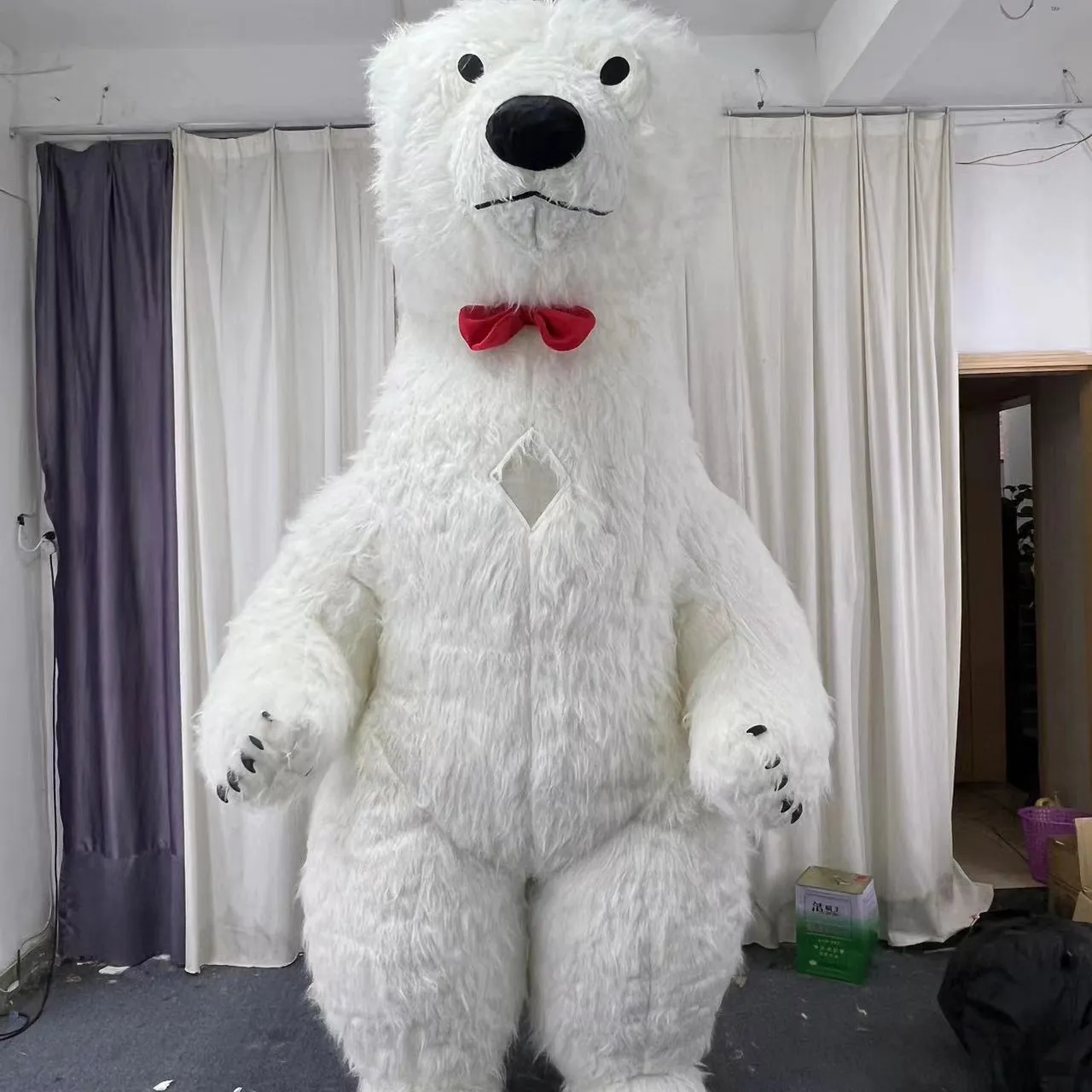 Производитель, рождественские надувные костюмы белого медведя для вечеринки для взрослых
