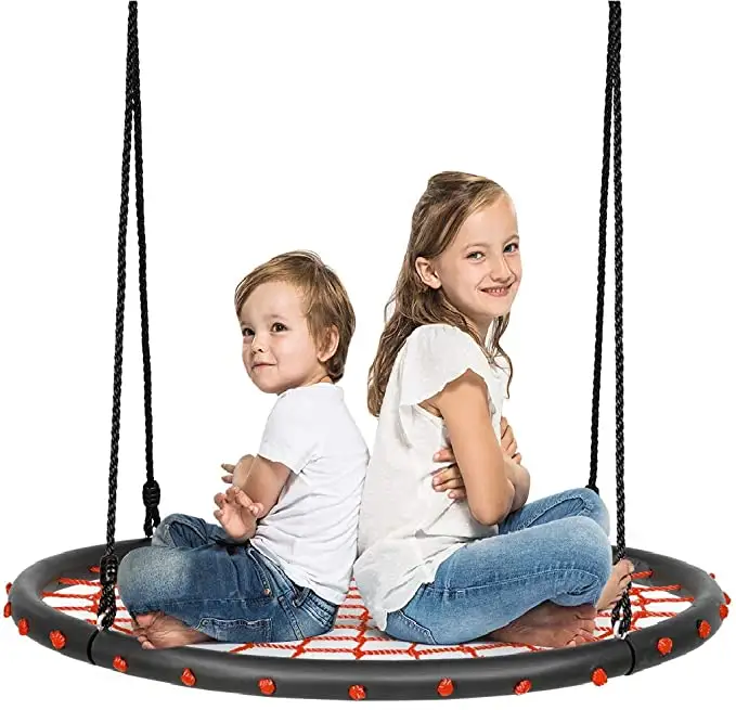Rede redonda ao ar livre plataforma balanço cabides de bebê balanço conjuntos de playsoft