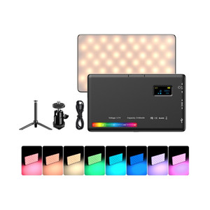 Taşınabilir C tipi şarj edilebilir lityum pil fotoğraf aydınlatma APEXEL APL-FL07 küçük RGB tam renkli fotoğraf led dolgu ışığı - Product Image 1