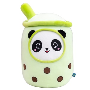 New Style Good Quality Cute <strong>Panda</strong> <strong>Pattern</strong> Soft Bubble Milk Tea Cups Plush Toy for Kids Gifts - Product Image 3