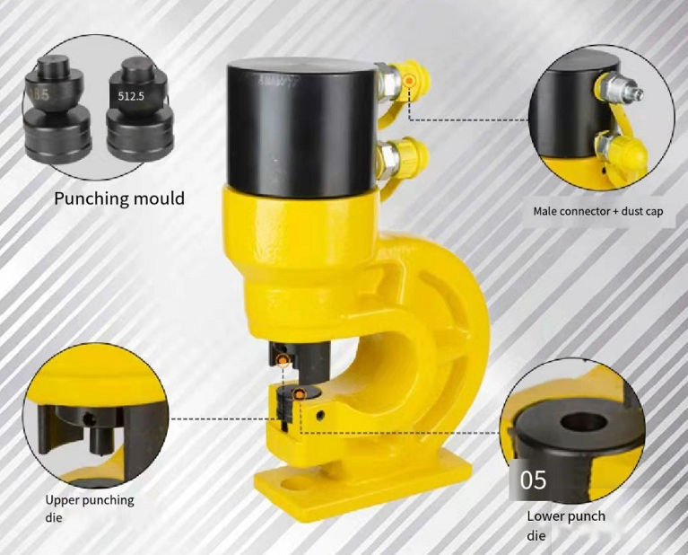 portable hydraulic punching machine/ hole puncher Automatic Hydraulic/ electric puncher sheet metal hole drilling machine