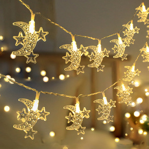 Ramadan Decor Moon Star LED Light Curtain <strong>String</strong> 1.5M 3M EID Mubarak Lights Garland Islam Muslim for Home Wedding Party - Product Image 3