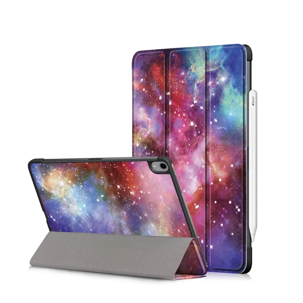 Ốp Lưng Da Thông Minh Gập Ba Lần Siêu Mỏng Tự Động Ngủ/Đánh Thức Cho iPad Pro 11 Inch 2020 2018