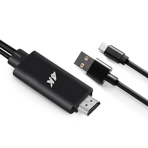 Typ-C zu HDMI und USB 3,0 Adapter Kabel Multi-port Adapter mit HDMI Ausgang USB-C Lade Port für PC TV Handy - Product Image 3