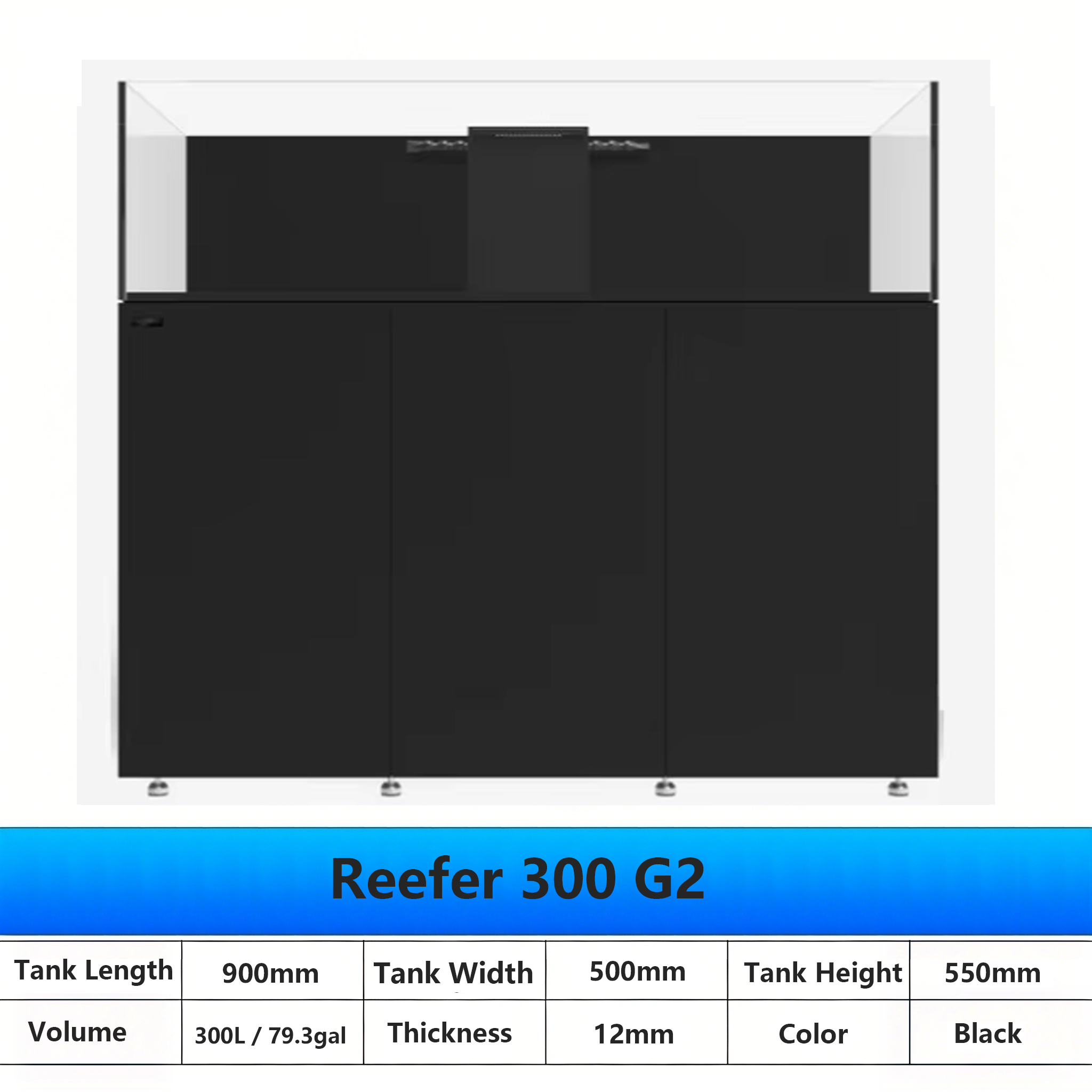 Reefer 300G2-900x500x1400mm Nero