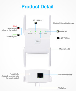 <strong>5Ghz</strong> Wireless WiFi Repeater 1200Mbps Router Wifi Booster Wifi Long Range Extender 5G <strong>Wi</strong>-<strong>Fi</strong> Signal Amplifier Repetidor - Product Image 3
