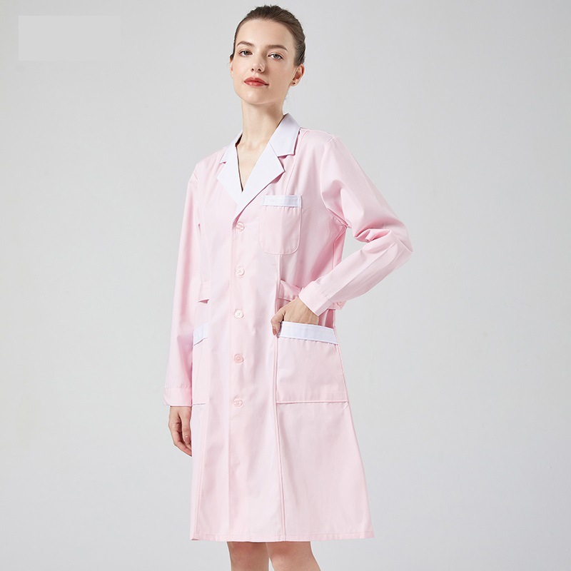 White collar in pink