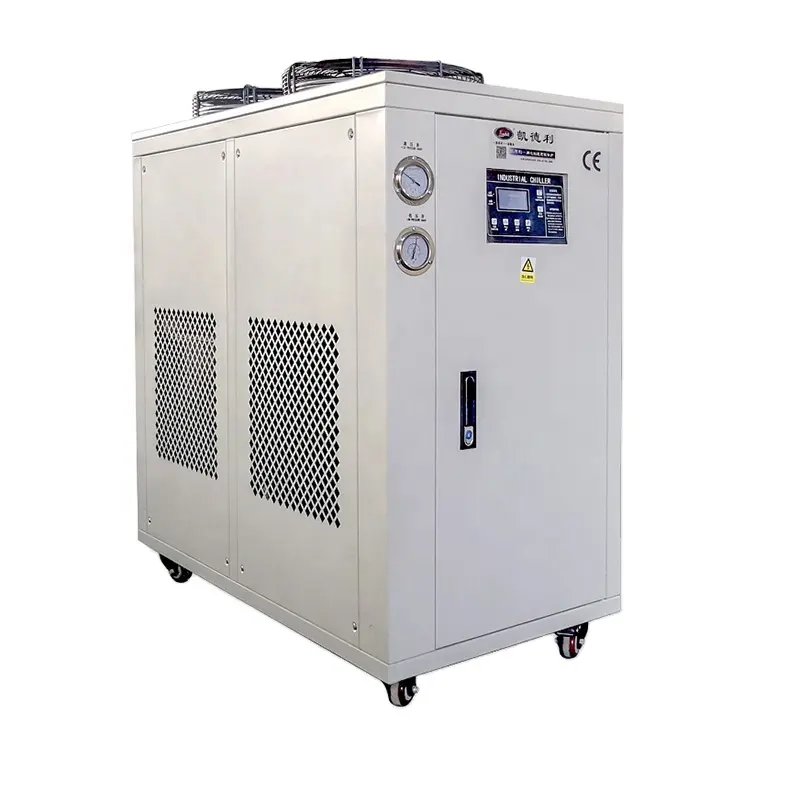 Enfriador de agua de 5 toneladas, enfriador de agua refrigerado por aire industrial, precio para máquina de recubrimiento de inyección