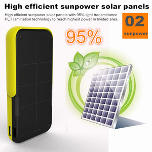 High-Efficient 10W Multi <strong>Device</strong> Quick Charger Dual <strong>Input</strong>&amp;<strong>Output</strong> Built in LED Light 1000mah Solar Power Bank with Cellphone Stand - Product Image 4