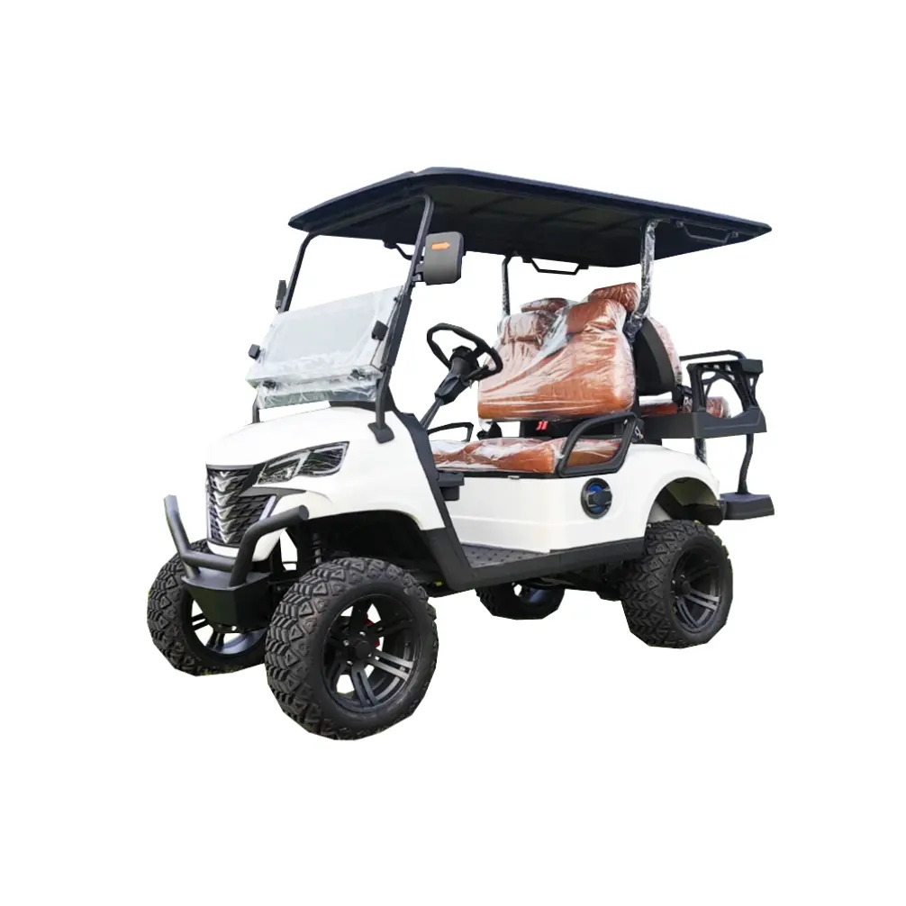 Fashionable And Advanced Stable Driving Lithium Batteries 4 Seats Electric Golf Cart